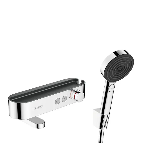 Hansgrohe ShowerTablet Select Set Mitigeur Thermostatique douche/bain + Douchette 105mm 3 jets + Flexible douche 160cm + Support mural Bon Plan