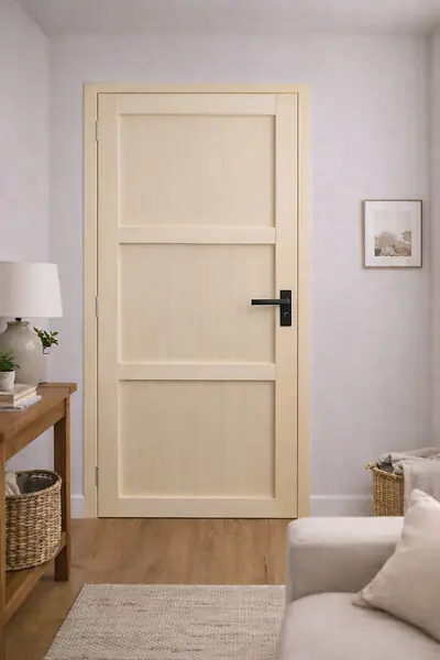 Commander Vite Bloc Porte Ayous 3 Panneaux H204 x L83 cm Côte Tableau P.Droit,Poignee GD MENUISERIES