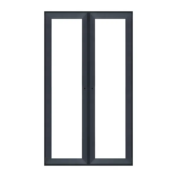 Populaire Porte-fenêtre PVC 2 vantaux - Anthracite - H.215xL.120cm QUADROFORM