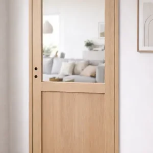 Meilleur Choix Bloc Porte Atelier placage chene H204 x L73 cm Côte Tableau P.Droit GD MENUISERIES