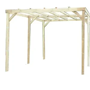 Prix Cassé Carport en bois 14.91m2 - L.300xP.497xH.246cm HABRITA