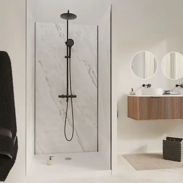 Offre Spéciale Pack 3 Panneaux Muraux Pierre Artic Storm 90x210cm et Profilés Chrome - STONE‘IT AURLANE