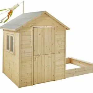Maisonnette de jeu en bois Elisabeth - Bac à sable inclus CERLAND Meilleure Vente