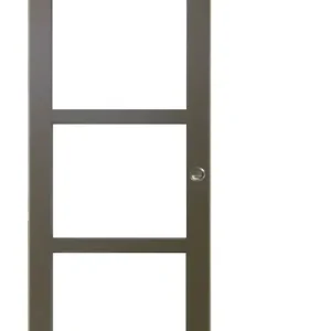 Porte Coulissante Gris Taupe RAL 7006 Vitrage transparent H204 x L83 cm, Rail roulette, coquilles GD MENUISERIES Must-Have