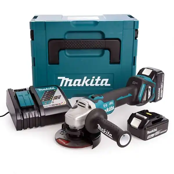 Meuleuse MAKITA DGA513RTJ - Ø 125mm - 18V Li-Ion + 2 batteries 5Ah Authentique