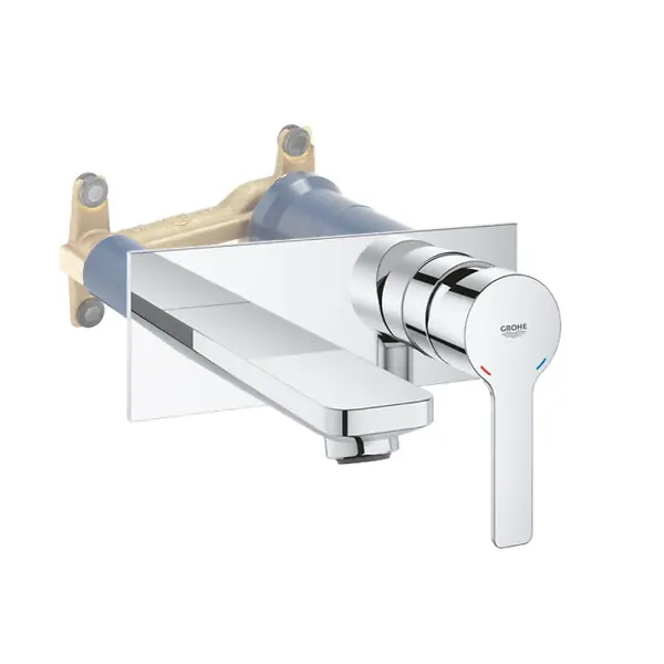 Retour Gratuit Robinet lavabo mural Lineare M Chromé + corps encastré GROHE