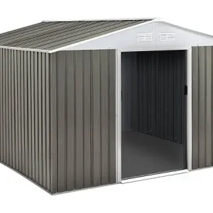 Abri jardin métal "Dallas" - 8,84 m² - Taupe HABITAT ET JARDIN Petit Prix