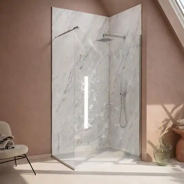 Offre Spéciale Pack 2 Panneaux Muraux Pierre Artic Storm 90+120x250 + Profilés Chrome - STONE‘IT AURLANE
