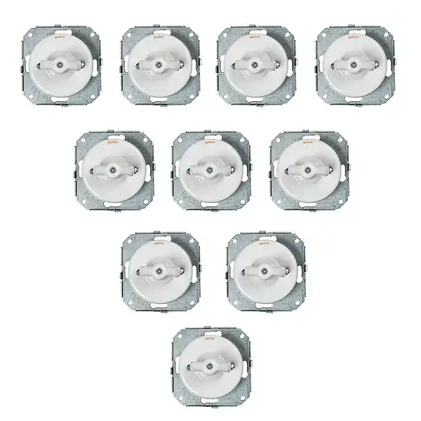 Bon Marché FONTINI Lot de 10 va-et-vient Garby porcelaine blanche Colonial