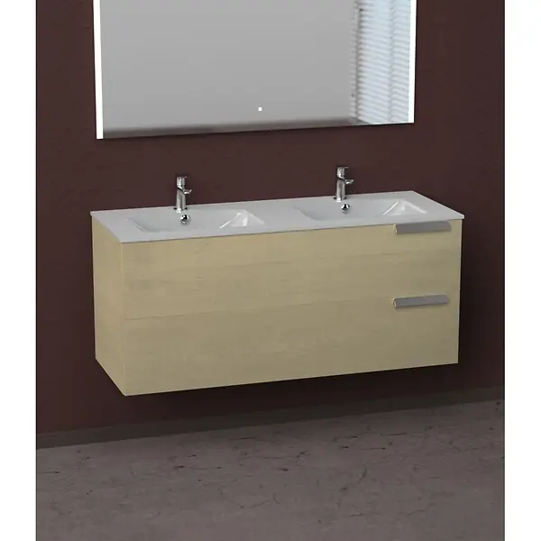 Meuble de salle de bain double vasque Infini 120cm CONCILIO Offre Du Jour