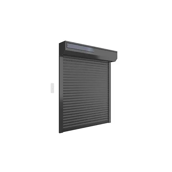 Volet roulant solaire radio-télécommandé H 160 cm x L 150 cm Alu Gris VOLET-MOUSTIQUAIRE Meilleur Prix