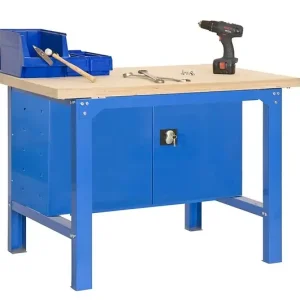 Simonrack - Etabli Avec Porte Verrouillable 865x1500x750mm Bleu - Plywood Locker 1500 SIMON RACK Populaire