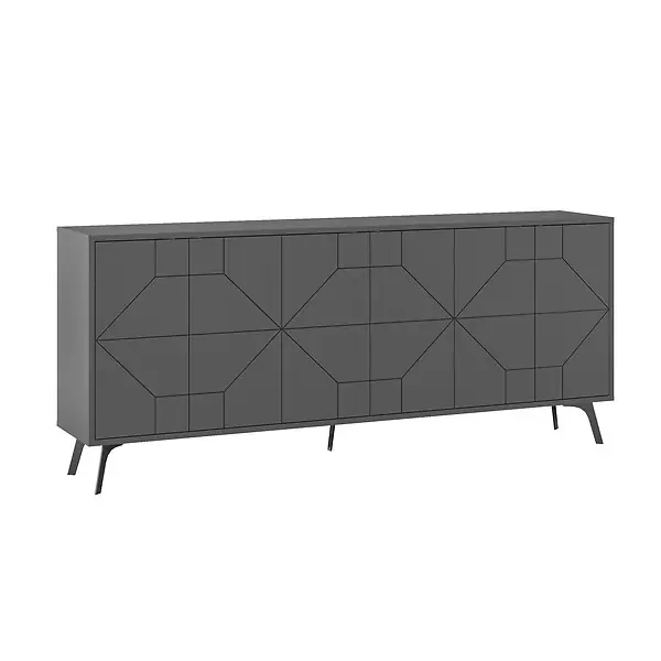 Buffet en bois "Dune" - 183 x 35 x 77 cm - Anthracite HABITAT ET JARDIN Commander Maintenant