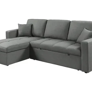 Meilleur Choix Canapé d‘angle convertible/réversible style bubble "Alain" - 3 places - Gris HABITAT ET JARDIN