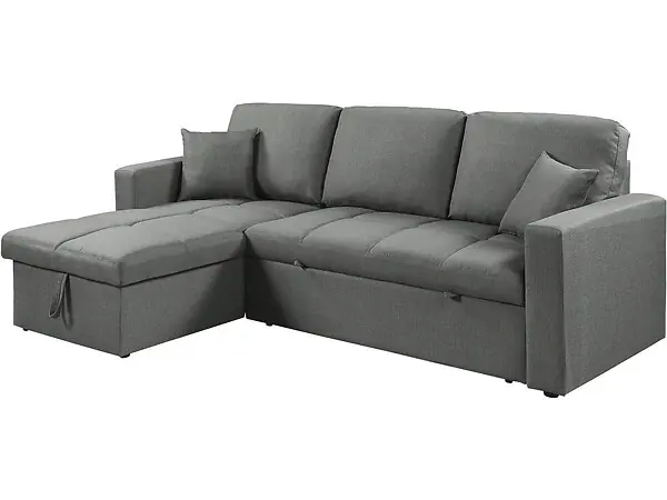 Meilleur Choix Canapé d‘angle convertible/réversible style bubble "Alain" - 3 places - Gris HABITAT ET JARDIN