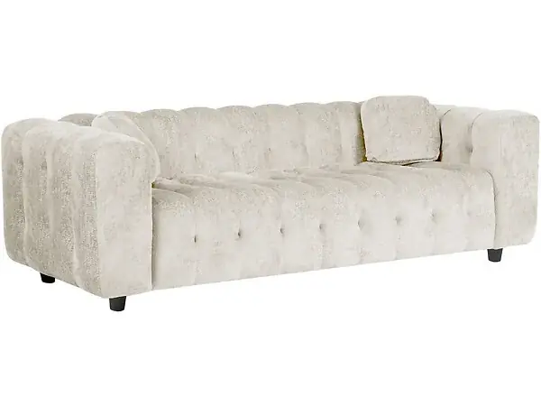 Top Vente Canapé droit en tissu chenille "Vendome" - 3 places - Beige HABITAT ET JARDIN