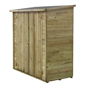 Prix Réduit Abri jardin bois adossable "Lipki " - 1.79 x 0.9 x 1.78/1.87 m - 1.61 m² - 12 mm - Avec plancher HABITAT ET JARDIN