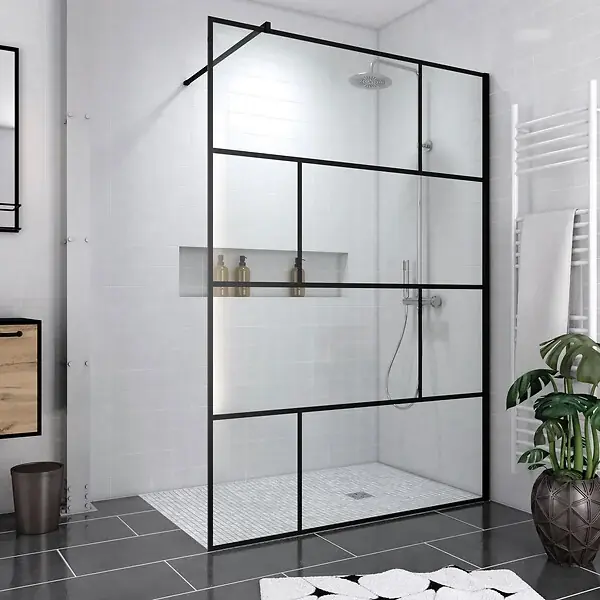 Pack Paroi de douche 140x195 cm + RECEVEUR DE DOUCHE A CARRELER 90x140 RECOUPABLE AURLANE Vente Directe