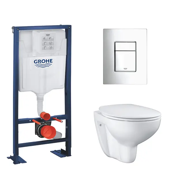 Bon Plan pack WC Rapid SL autoportant avec cuvette rimless Bau Ceramic (AutoportantBau1) GROHE