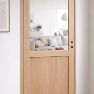 Bloc Porte Atelier placage chene H204 x L83 cm Côte Tableau P.Gauche GD MENUISERIES Meilleur Prix