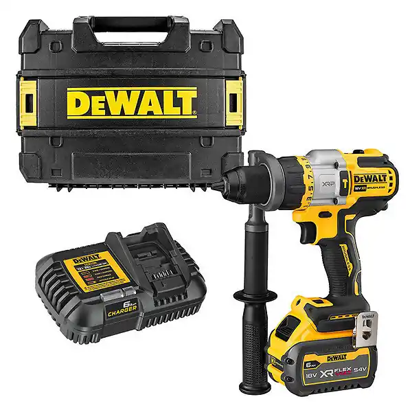 Perceuse visseuse à percussion 54V DEWALT DCD999T1-QW Brushless avec une batterie 6,0 Ah FLEXVOLT Marque