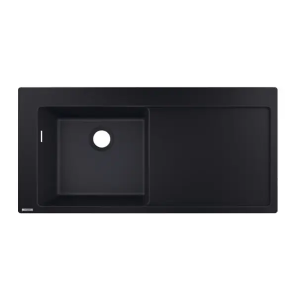Evier à encastrer 1 bac S51 450 égouttoir à droite sans vidage noir graphite HANSGROHE Offre Du Jour