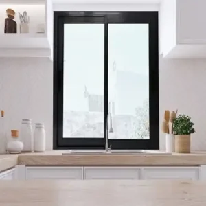 Dernière Chance Fenetre Coulissante Aluminium H115 x L120 cm Gris Gris Anthr 2 vantaux GD MENUISERIES