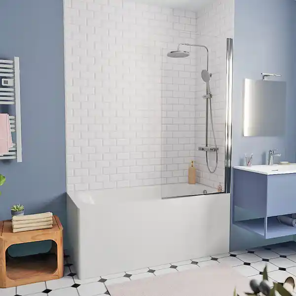 Prix Promo Swiss Aqua Technologies By Kaldewei 150x70 cm Ensemble baignoire Vivien universelle + Pare baignoire pivotant chrome + pieds (SATVIVI150-SETP1)