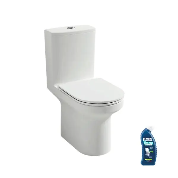 Marque WC à poser sans bride sortie horizontale Elite avec abattant frein de chute + Gel WC JACOB DELAFON