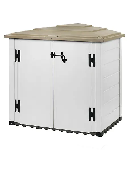 Bon Marché Coffre jardin BOX EVO 100 - Beige - L.131xP.88xH.133cm HABRITA