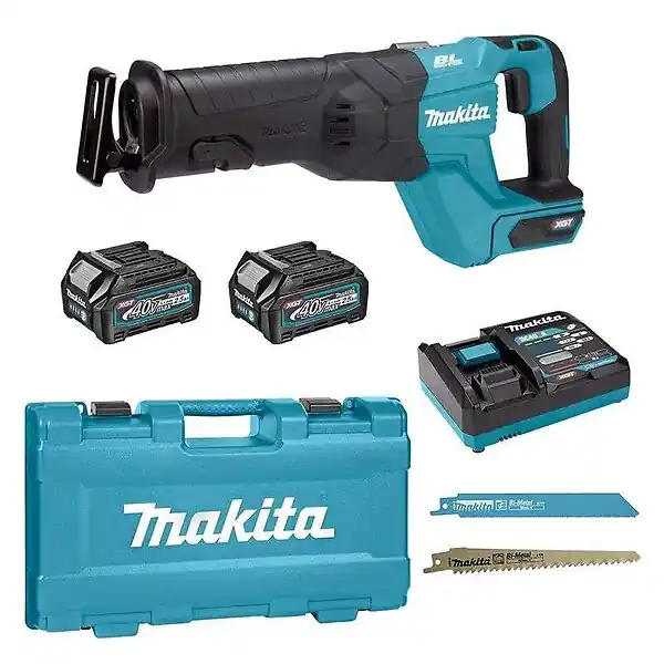 Promotion Scie Sabre MAKITA JR001GD201 40V max Li-ion + Coffret (2 x 2,5Ah)