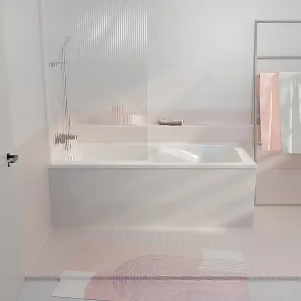 Bon Marché Pack Baignoire 170x75cm avec Zone Douche et Tabliers recoupables de 180 et 80cm Blanc Brillant - MAE ALLIBERT