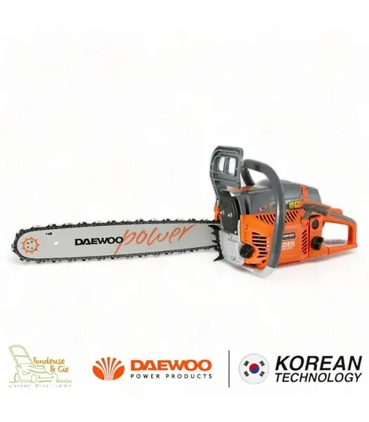 Tronçonneuse thermique professionnelle 54,6cc 2,3cv guide 50 cm anti vibration DAEWOO DCS5820 Vente Flash