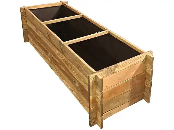 Usine Directe Carré potager en bois "Dhalia" - 140 x 60 x 41 cm HABITAT ET JARDIN