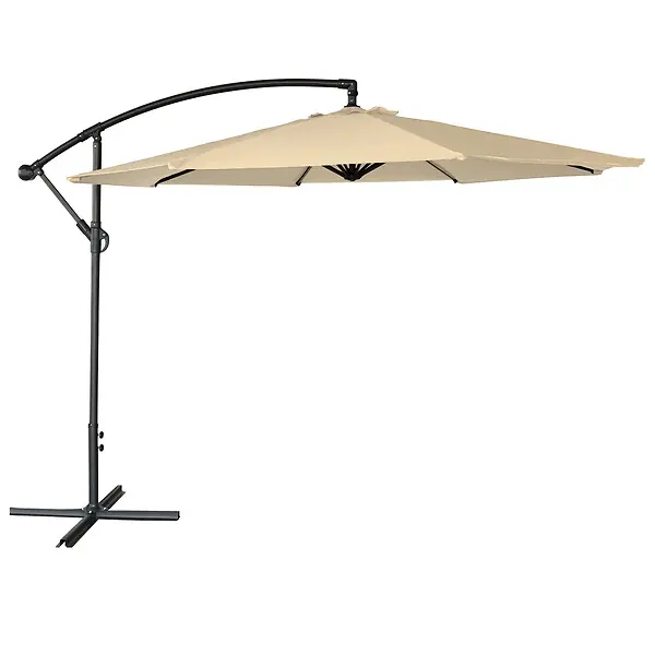 Parasol déporté OAHU rond 3m de diamètre beige HAPPY GARDEN Prix Promo