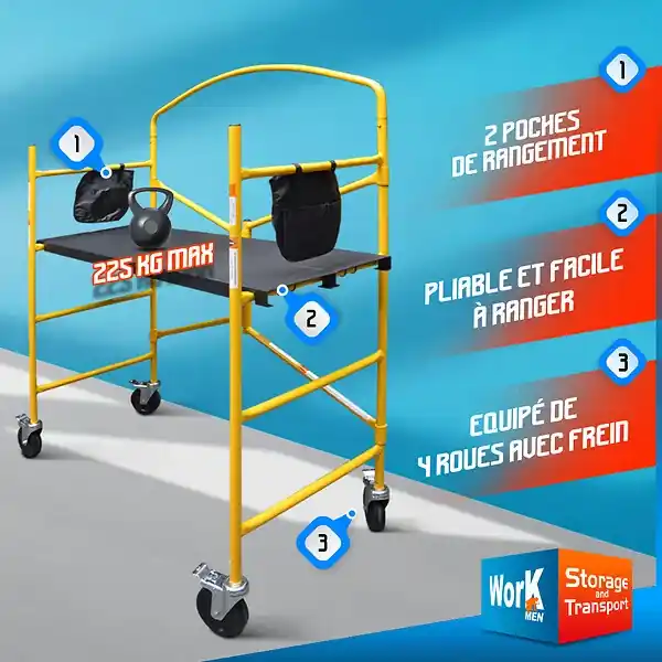 Bon Plan échafaudage pliant en acier - Elem Technic WORKMEN STORAGE