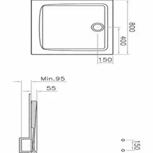Receveur de douche ARKITEKT carré 80x80cm antidérapant - VITRA - 5805L003M0578 Soldes