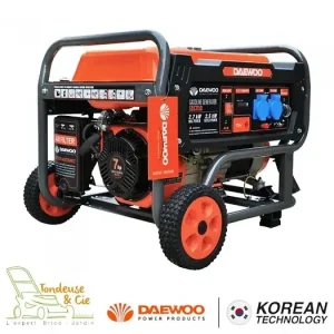 Groupe électrogène à essence 2700W monophasé, 230V, AVR - DAEWOO GDS3150E Achat Immédiat