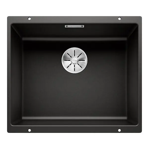 Commande En Gros Blanco Evier Subline 500-U en Silgranit PuraDur sous-plan 53x46cm, Noir (525995)