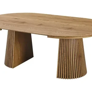 Nouvel Arrivage Table à manger extensible en bois "Sylva" - 120/200 cm - 4 à 8 places - Marron HABITAT ET JARDIN
