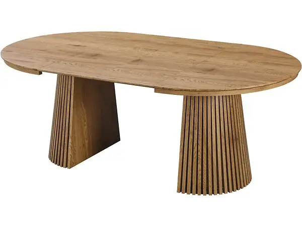 Nouvel Arrivage Table à manger extensible en bois "Sylva" - 120/200 cm - 4 à 8 places - Marron HABITAT ET JARDIN