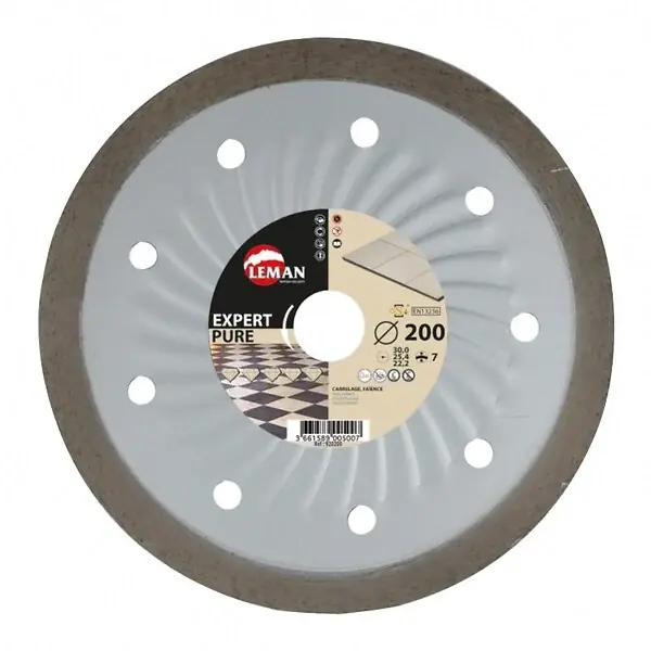 Disque Diamant Jante Continue Carrelage 115x22,23 Ht 7 Leman Certifié