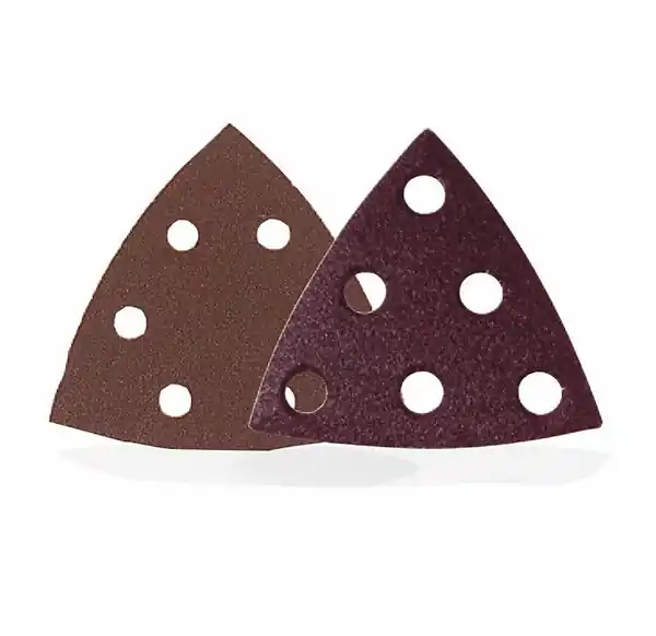 Livraison Express 50 feuilles abrasives Delta triangle velcro 6 trous 95x95x95mm Grain 120 Leman