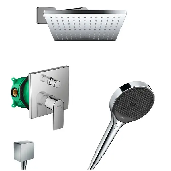 Hansgrohe Vernis Shape Rainfinity Set de douche encastré tout en 1 avec douche de tête 230 XXL + Douchette 3 jets Bon Plan