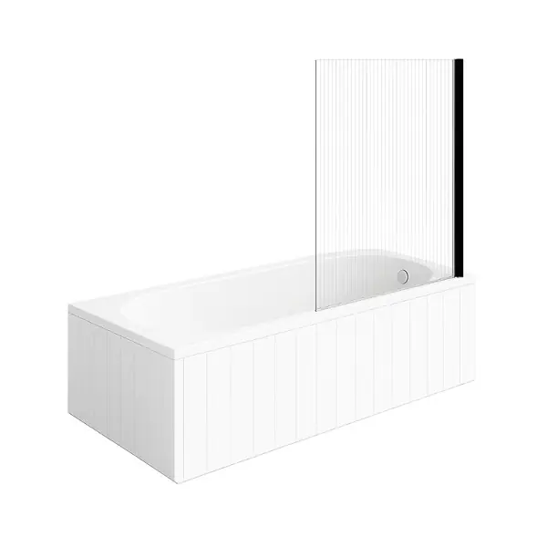 Haute Qualité Baignoire droite O.Novo 170 x 70 cm Blanc + Pare bain droite AURYS Raywall noir mat VILLEROY ET BOCH
