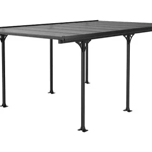 Nouvel Arrivage Carport voiture "Denver" - 5.02 x 3.13 x 2.05 m - Transparent / Noir HABITAT ET JARDIN
